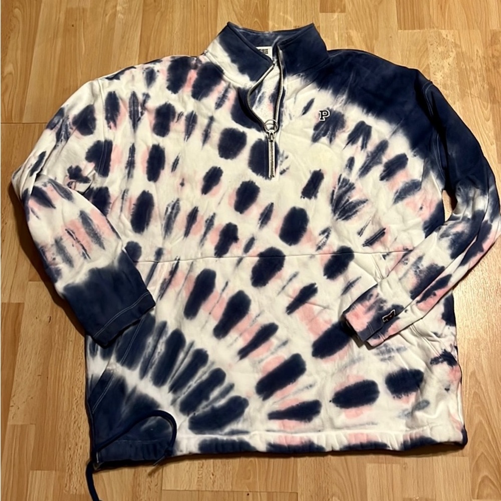 Victoria secret pink medium terry sweatshirt tye die
